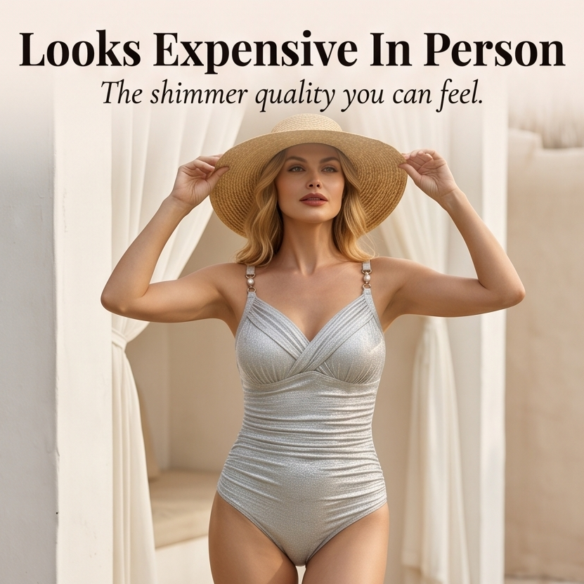 Lunavia – Women's Shimmer Tummy-Control One-Piece Swimsuit
