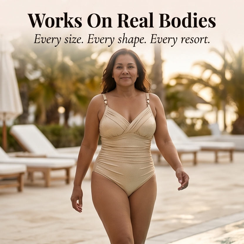 Lunavia – Women's Shimmer Tummy-Control One-Piece Swimsuit