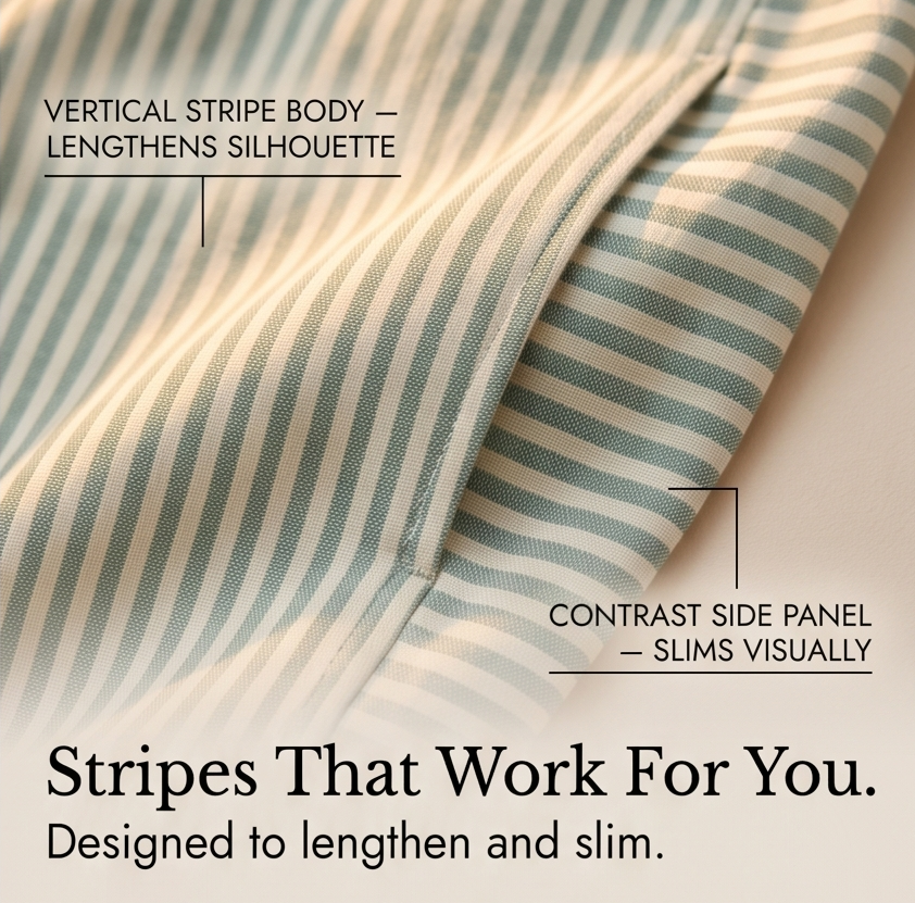 Lunavia – Women's Striped Pants with Elastic Waist