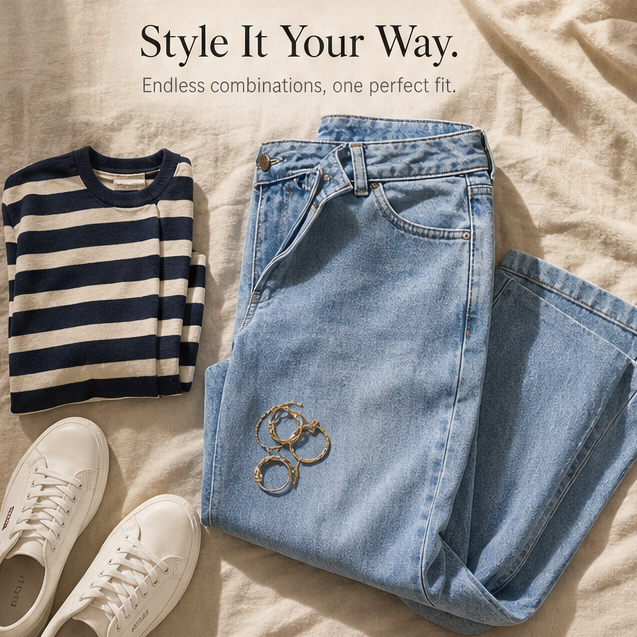 Lunavia – Women's Vintage Relaxed-Fit Wide-Leg Jeans
