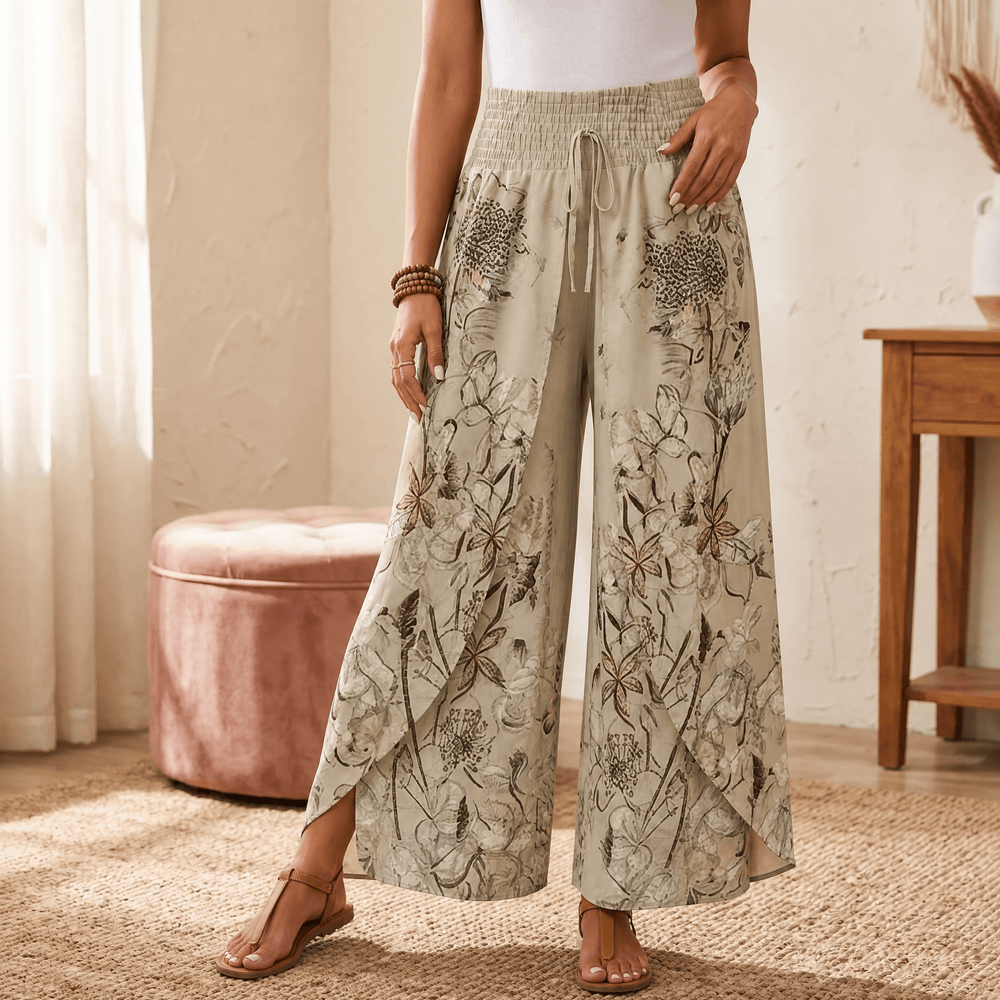 Lunavia – Women's Boho Floral Wide-Leg Pants