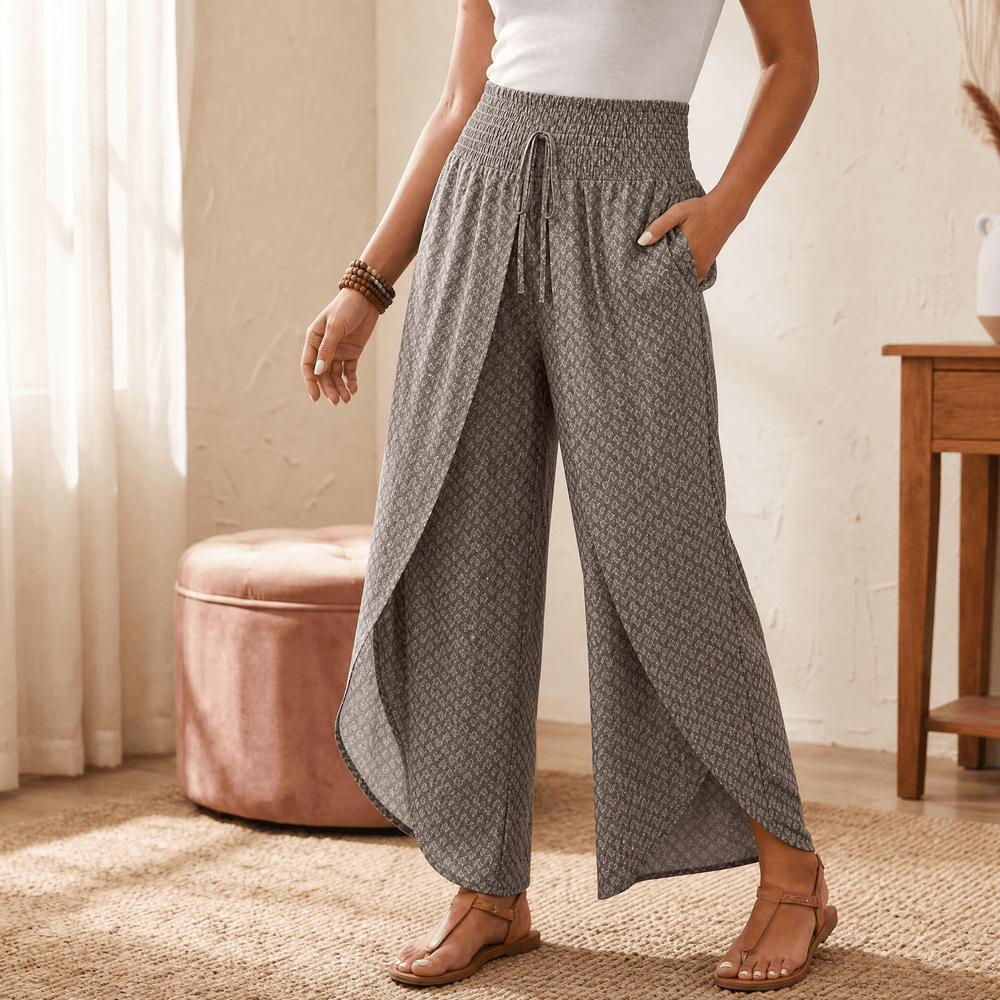 Lunavia – Women's Boho Floral Wide-Leg Pants