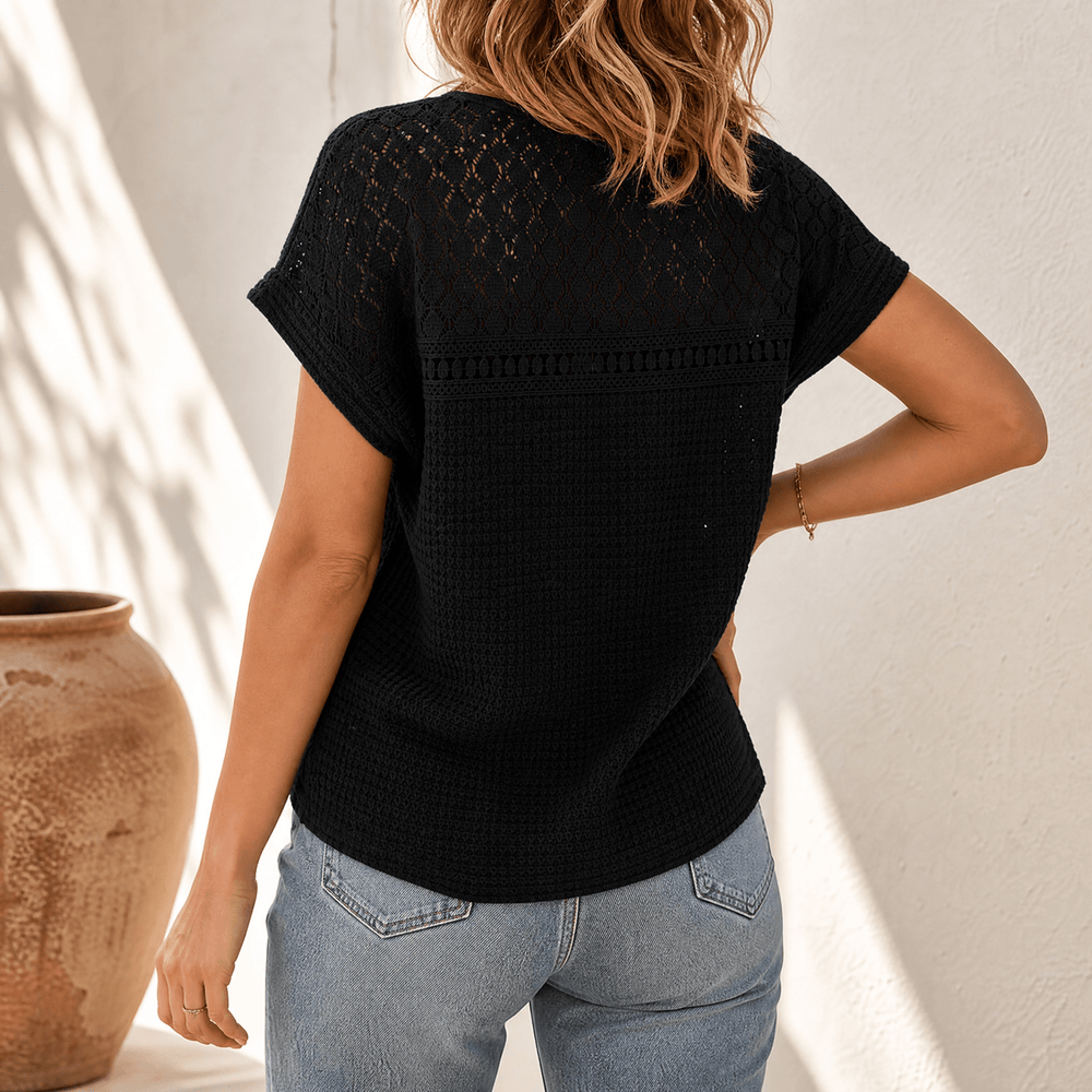 Lunavia – Women's Breezy Open-Weave Knit Top