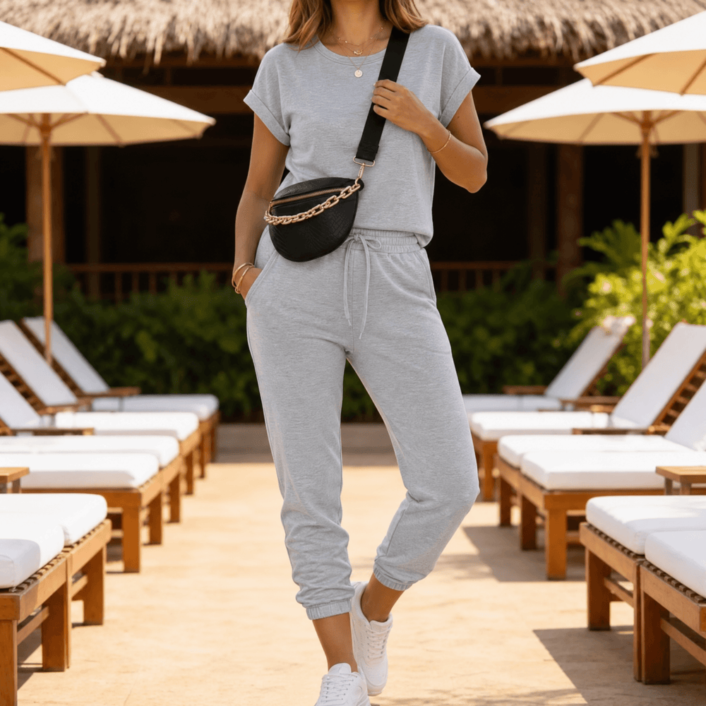 Lunavia – Women's Matching Tee & Jogger Set with Pockets
