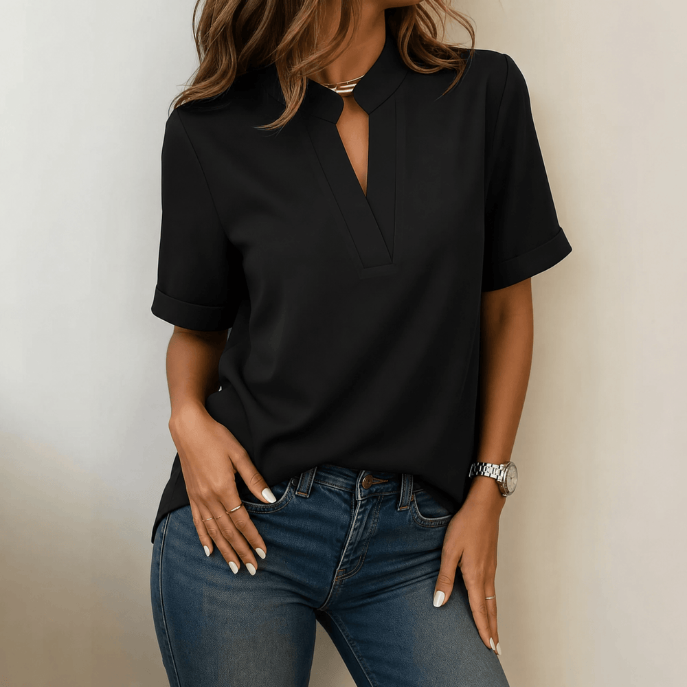 Lunavia – Women's Notch V-Neck Blouse