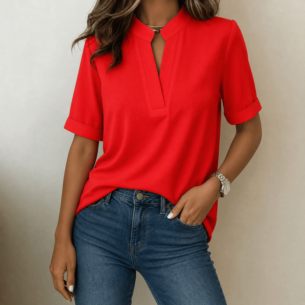 Lunavia – Women's Notch V-Neck Blouse