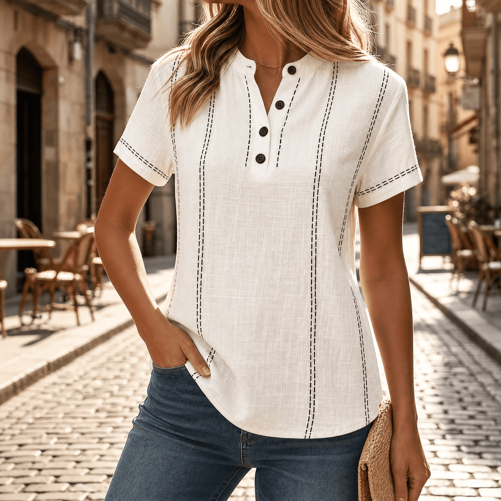 Lunavia – Women's Stitched Henley Top
