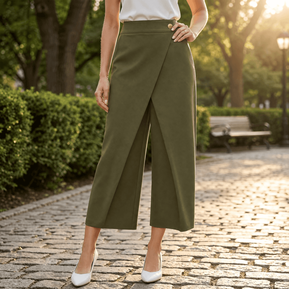 Lunavia™ – Wrap-Front Wide-Leg Pants