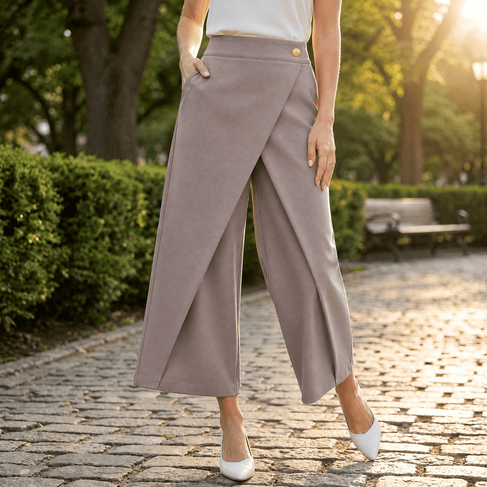 Lunavia™ – Wrap-Front Wide-Leg Pants