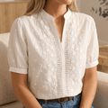 Lunelle – Women's Embroidered White Blouse