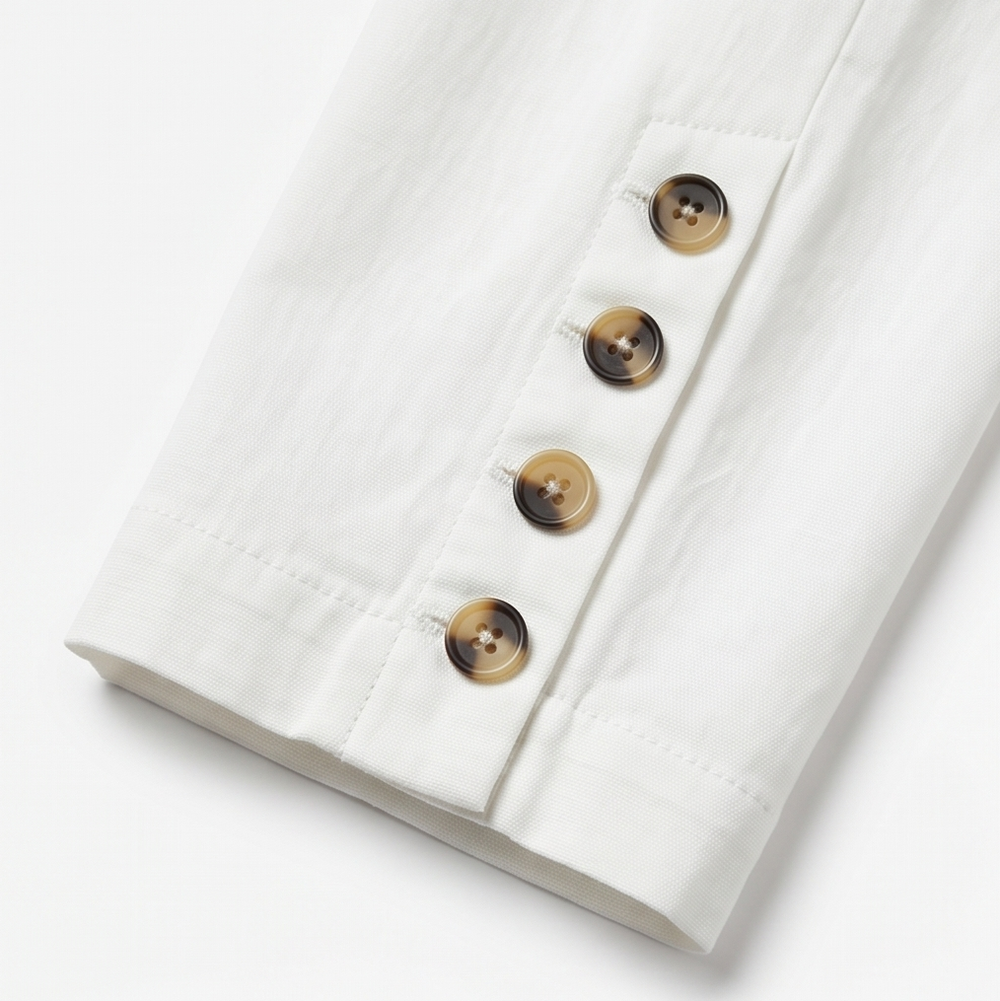 Lunessa™ – Button-Hem Cropped Cotton Pants