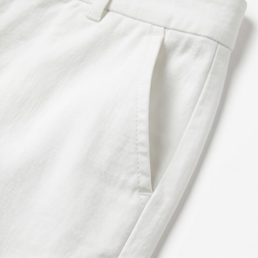 Lunessa™ – Button-Hem Cropped Cotton Pants