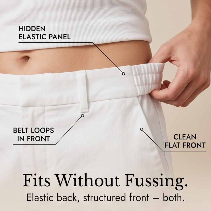 Lunessa™ – Button-Hem Cropped Cotton Pants