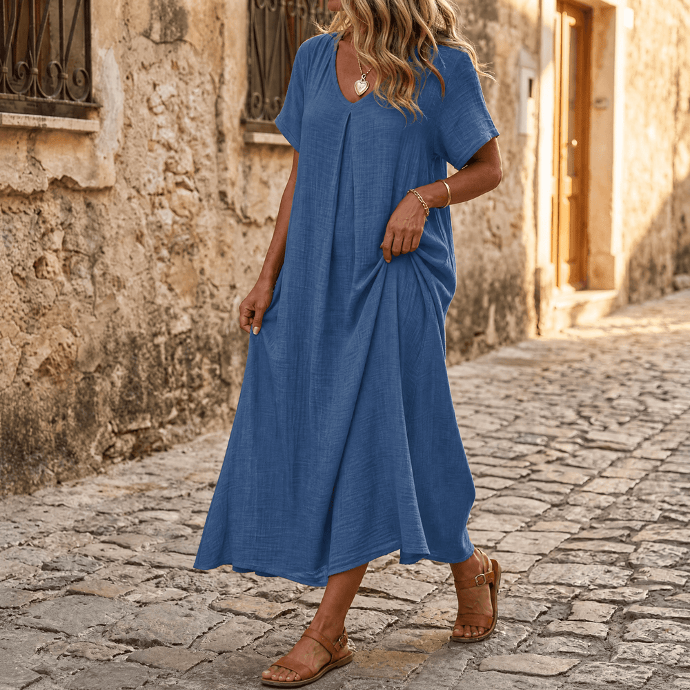 Lunessa – Women's breezy cotton linen summer dress