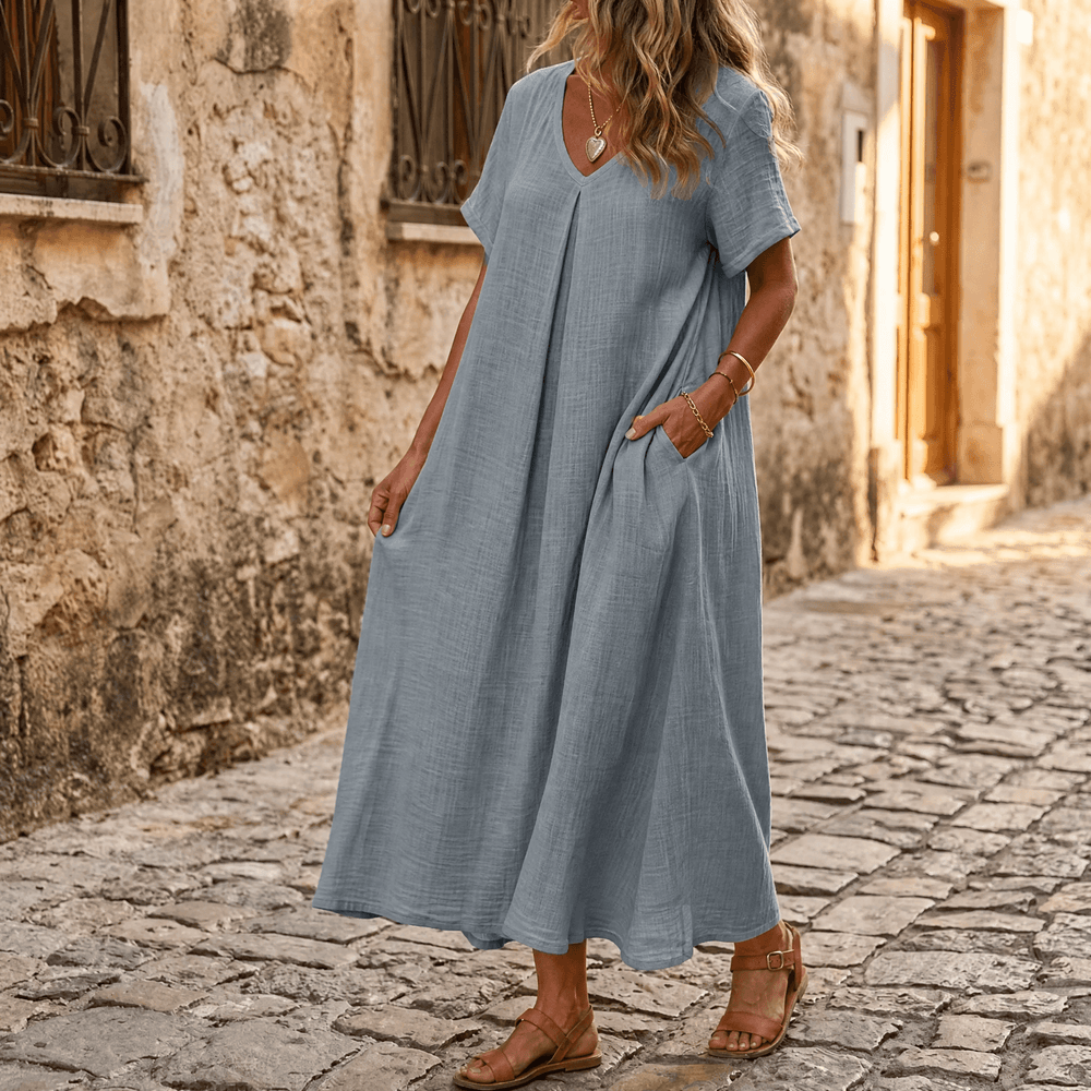 Lunessa – Women's breezy cotton linen summer dress