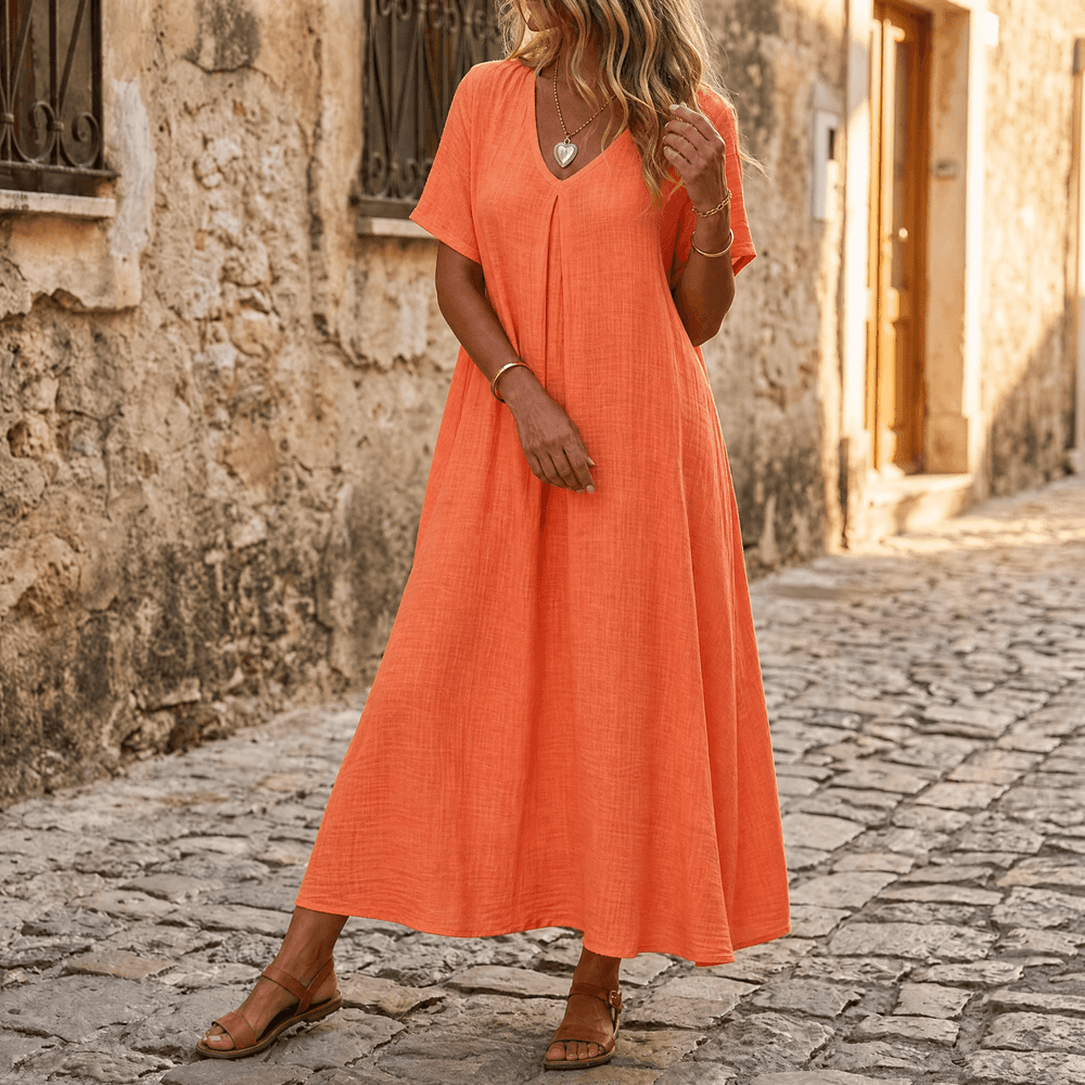 Lunessa – Women's breezy cotton linen summer dress