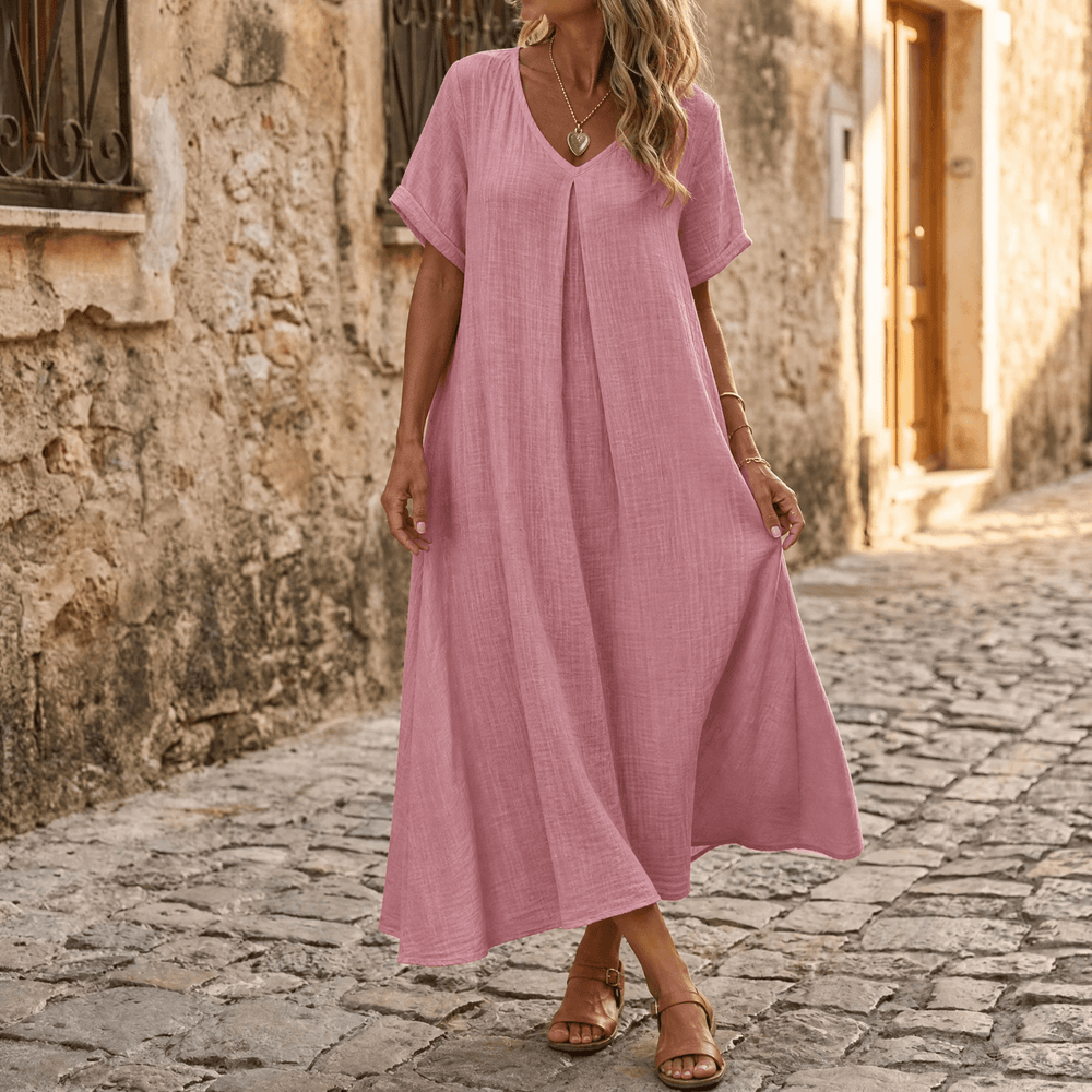 Lunessa – Women's breezy cotton linen summer dress