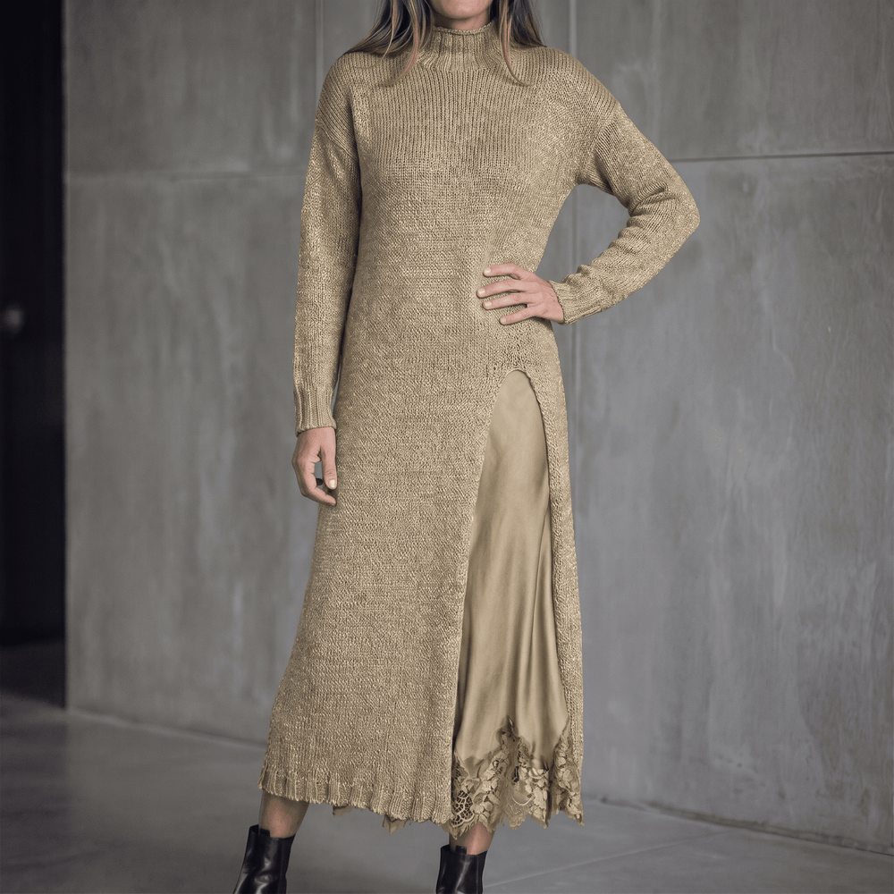 Lunette – Women’s Knitted Cardigan & Lace Camisole Set