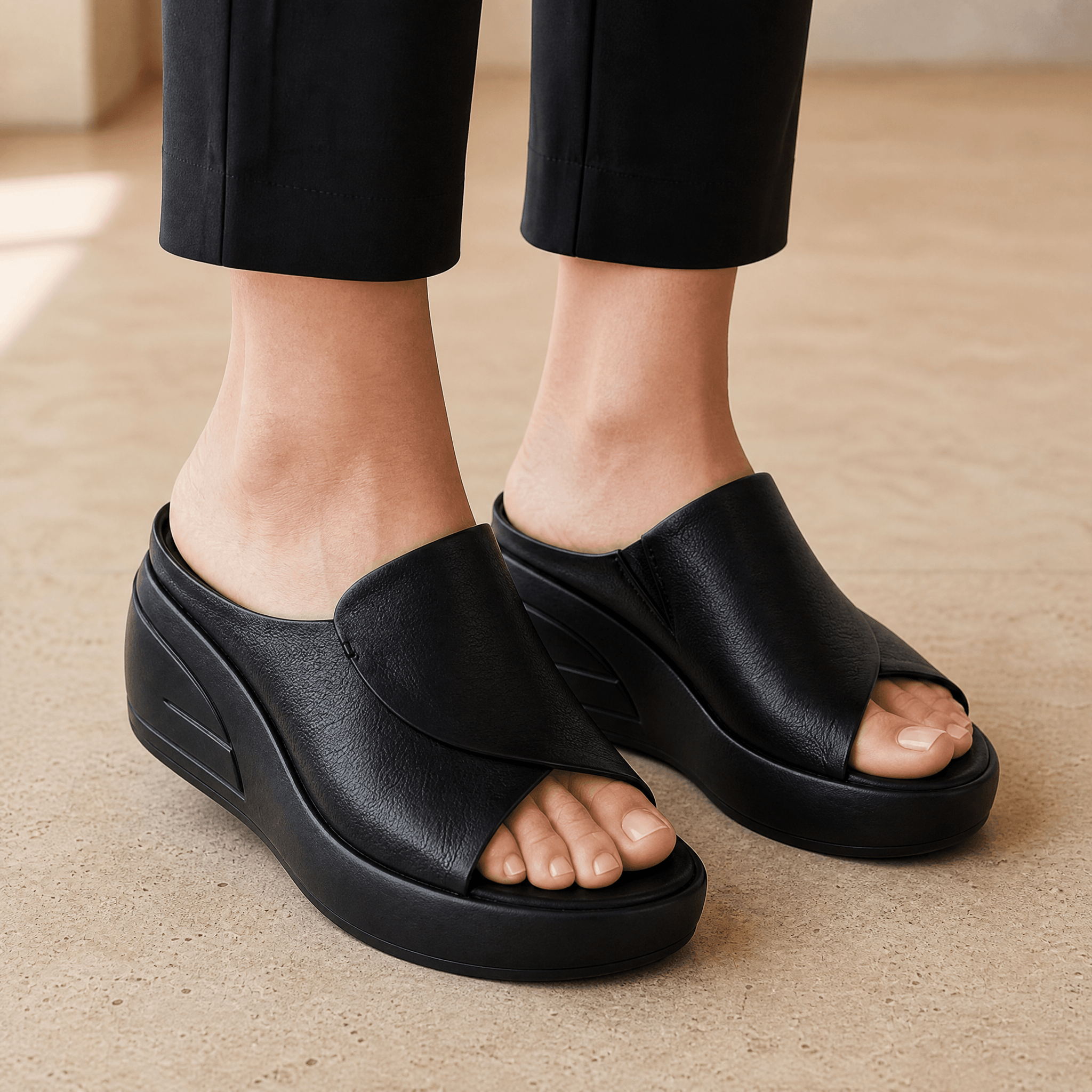 Luneva – Cushioned Wedge Sandals for Wide Feet