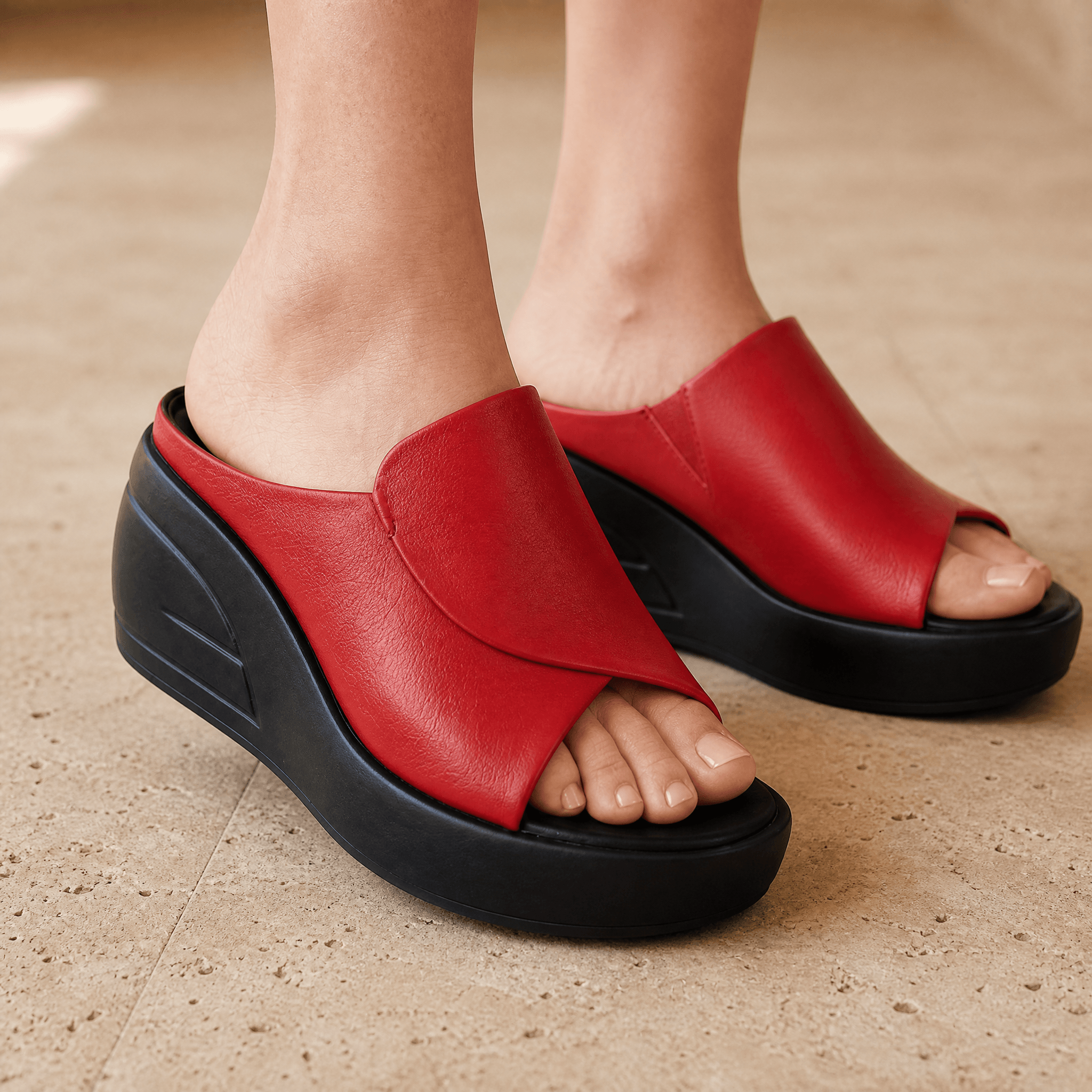 Luneva – Cushioned Wedge Sandals for Wide Feet