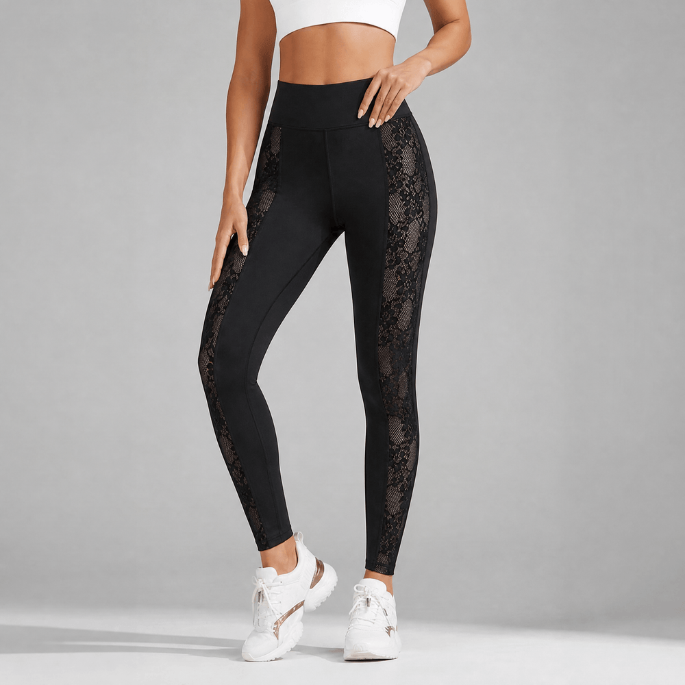Luxefit – High Waisted Mesh Leggings with Hidden Pocket