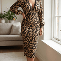Luxora – Leopard Print Midi Dress