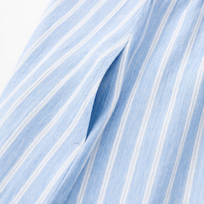 Marella – Sleeveless Striped Midi Dress with Pockets, Breezy Drop-Waist Summer Dress for Women