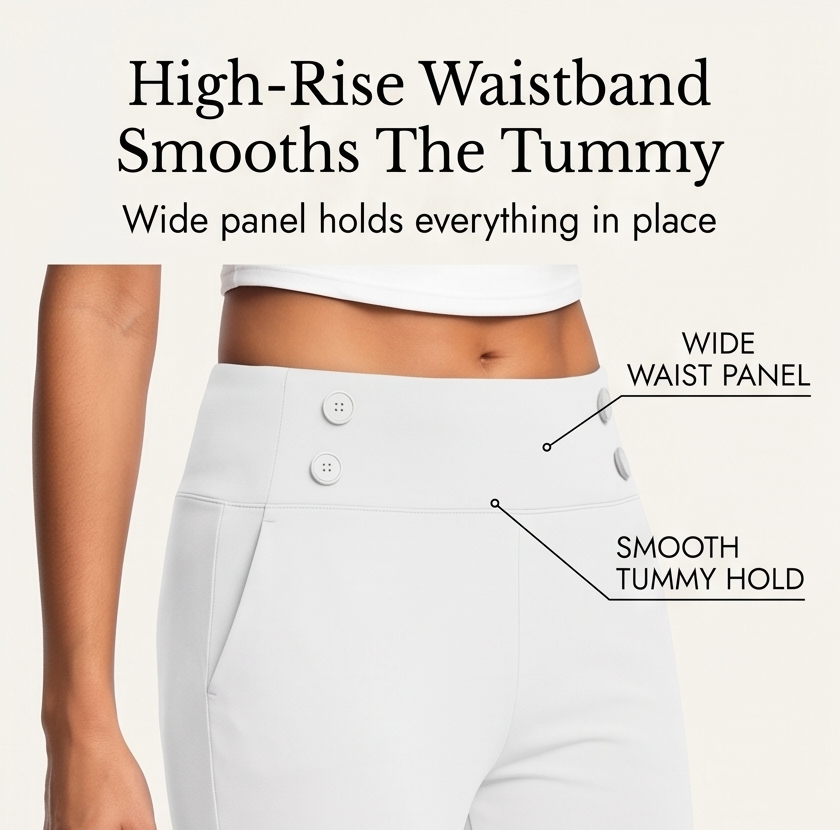 Marivella – Women's High-Waist Stretch Capri Pants
