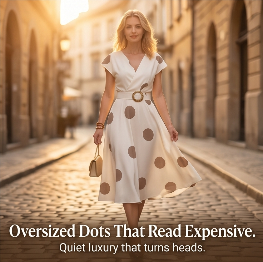 Marlowe – Women's Belted Polka Dot Midi Dress