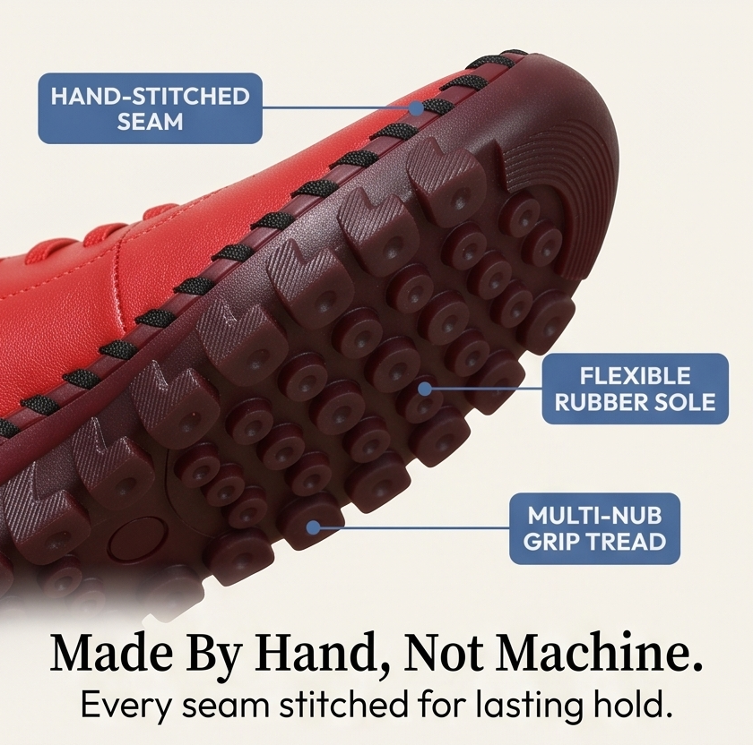 Marlowe – Hand-Stitched PU Loafers for All-Day Comfort