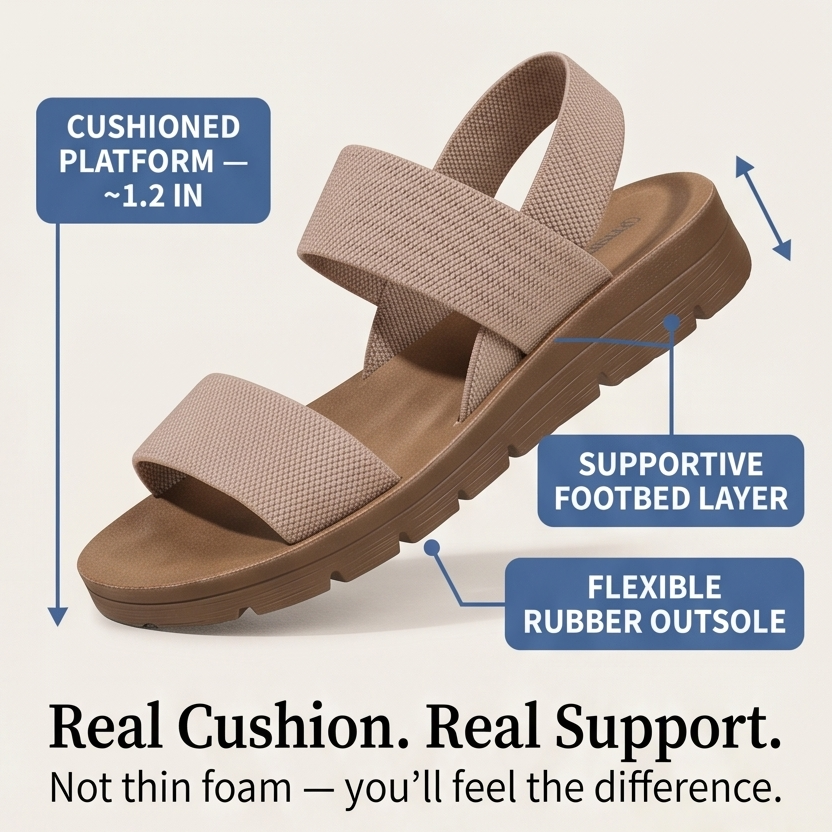 Mirelle – Stretch-Strap Walking Sandals