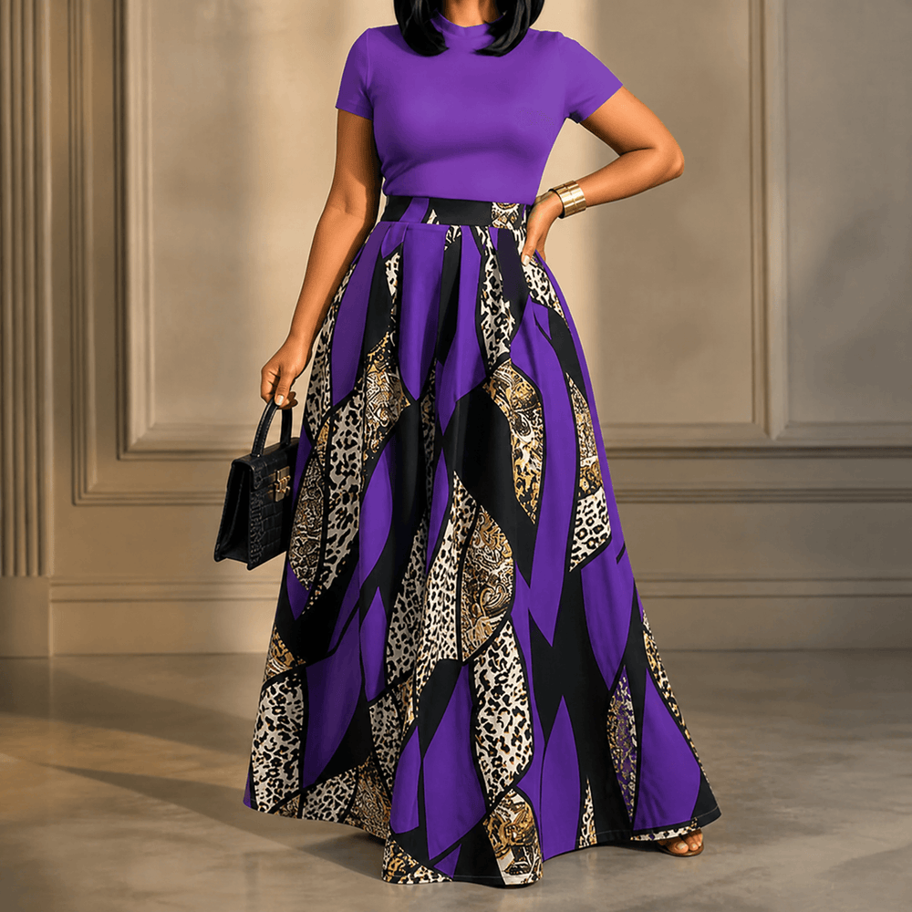 Mireya – Women's Bold Print Wide-Leg Two-Piece Set