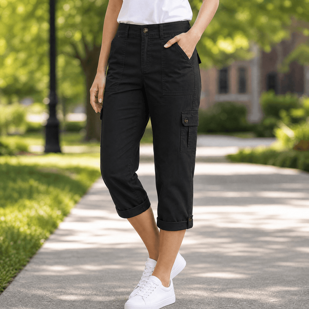 Movana – Women's Comfortable Stretch Capri with Pockets