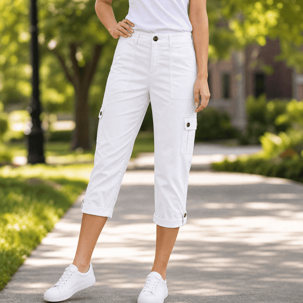 Movana – Women's Comfortable Stretch Capri with Pockets