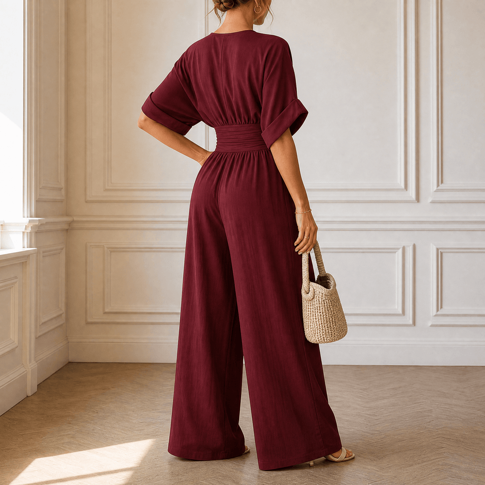 Olyara – Women's Elegant Wrap Jumpsuit