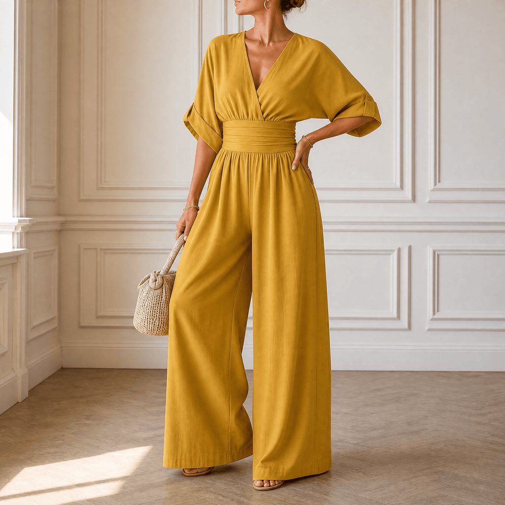Olyara – Women's Elegant Wrap Jumpsuit