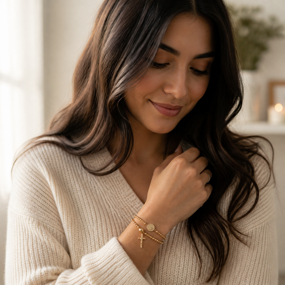 Belluna – Double Wrap Rosary Bracelet