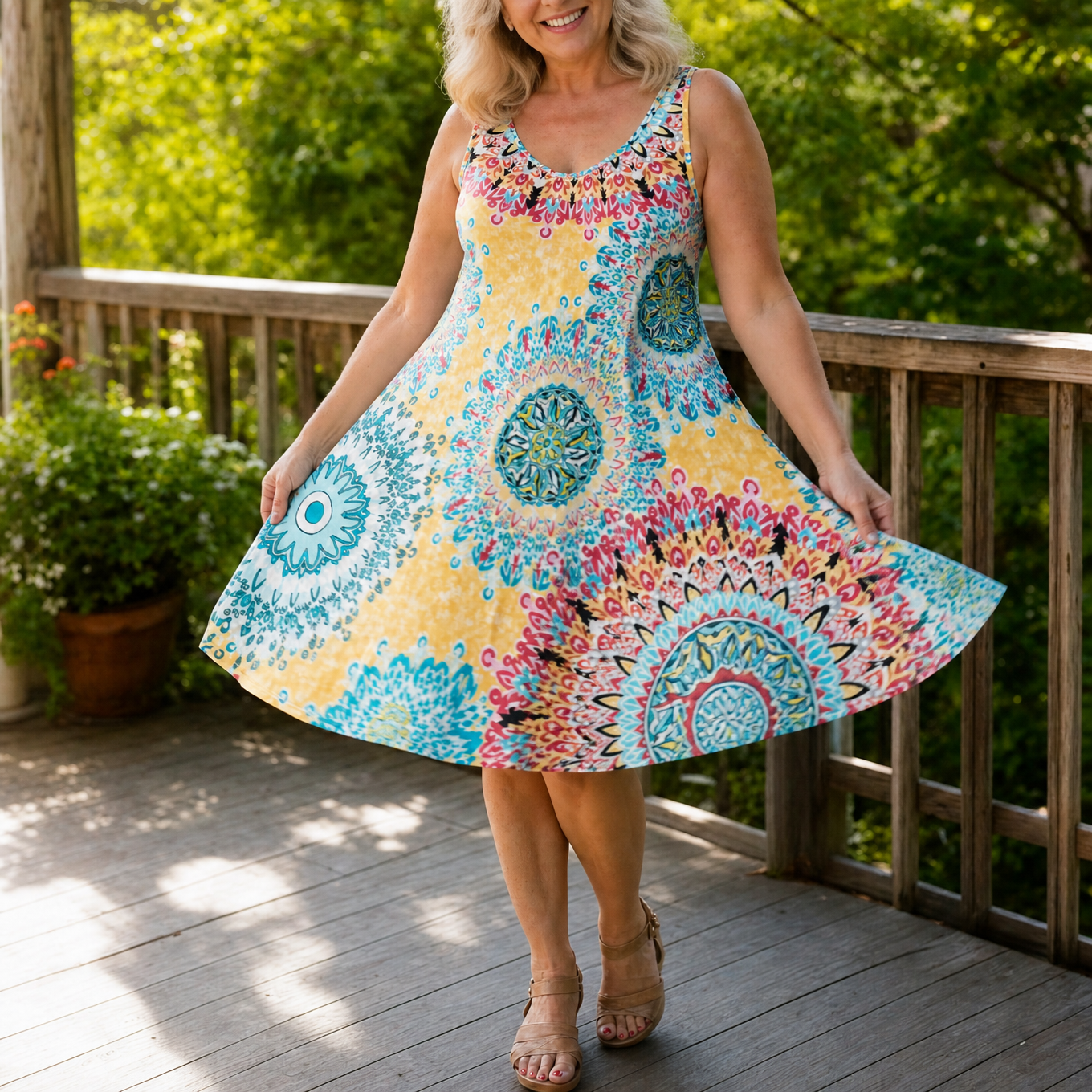 Solenya – Women's Flowy A-Line Sundress