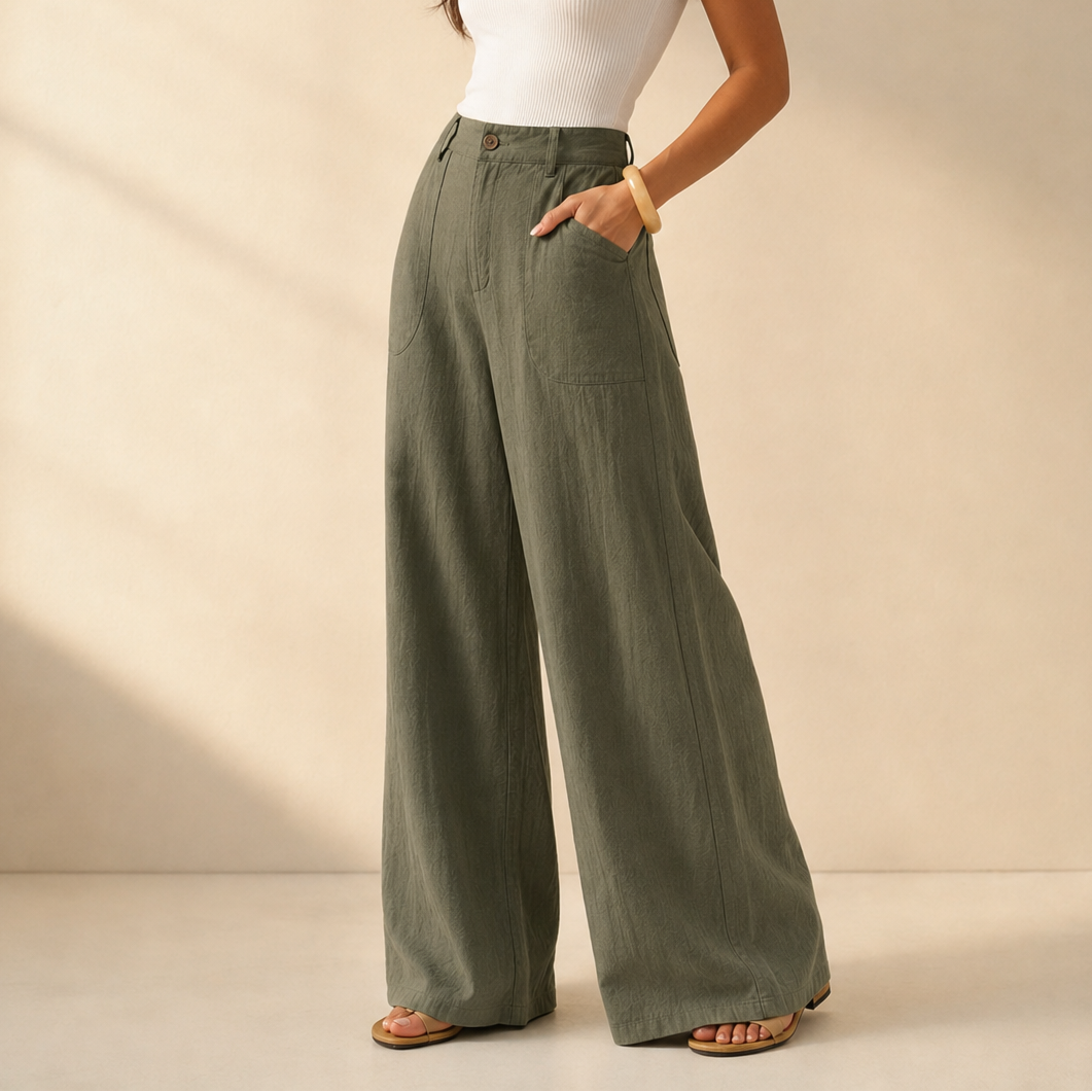 Solenne™ – High-Waist Wide-Leg Palazzo Pants