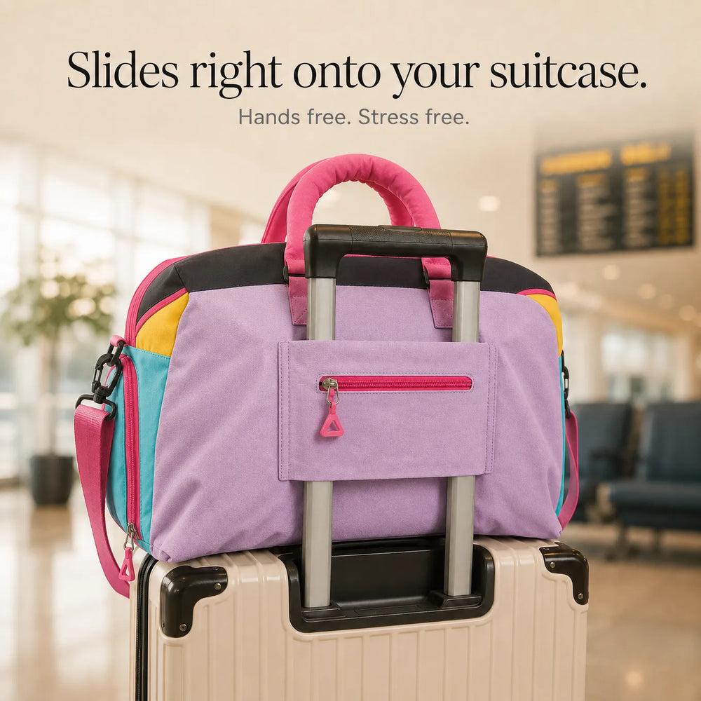 Solara – Color Block Weekend Bag with Crossbody Strap