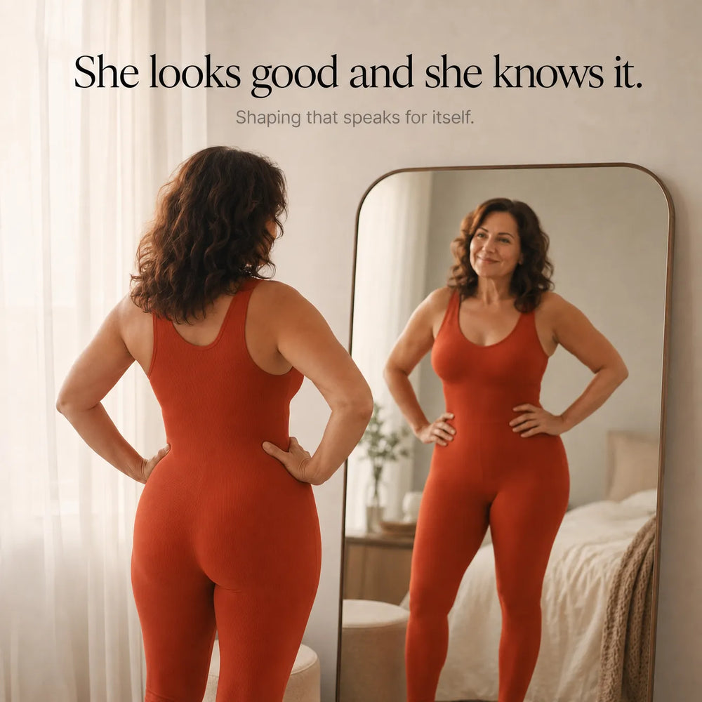 Snatura – Seamless V-Neck Shaping Jumpsuit for Yoga & Everyday Wear