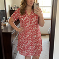 Veluna – Women's V-Neck Floral Dress with Pockets