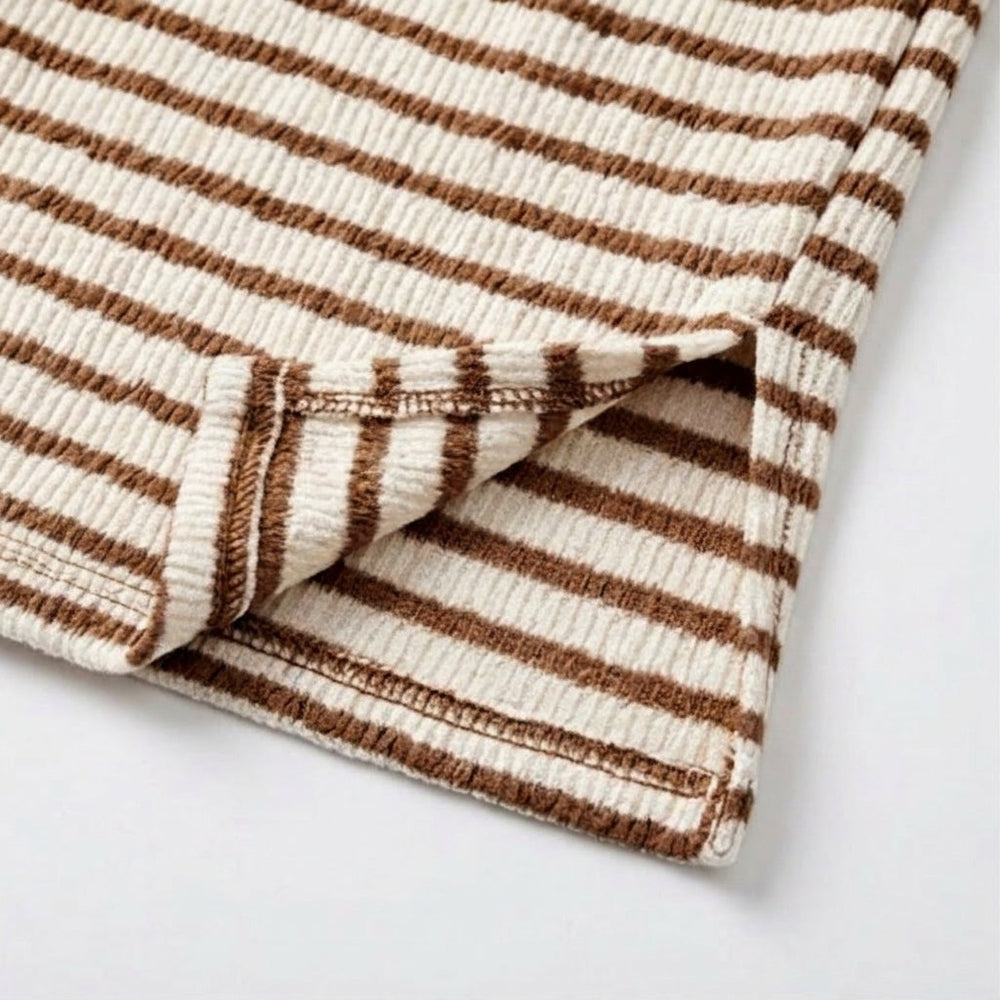 Elara – Women's textured stripe relaxed tee