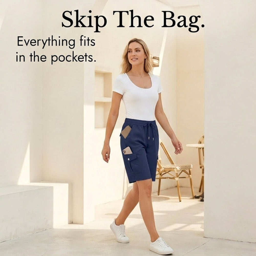 Bermuella – Women's Quick-Dry Cargo Shorts with 6 Pockets