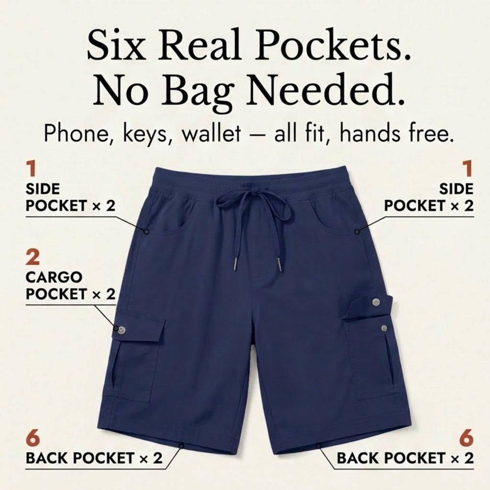 Bermuella – Women's Quick-Dry Cargo Shorts with 6 Pockets