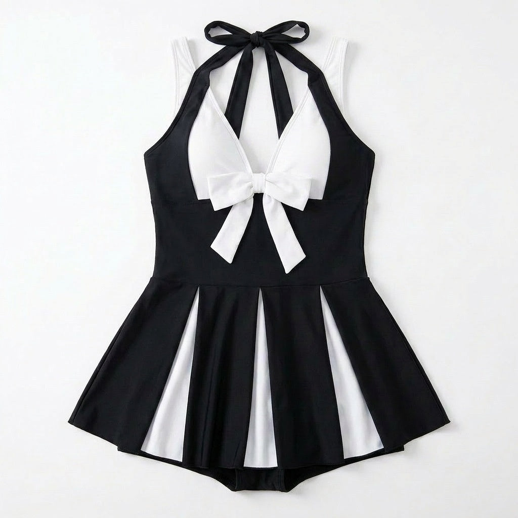 Soliera – Women's Plus-Size Halter Swimdress with Boy Shorts
