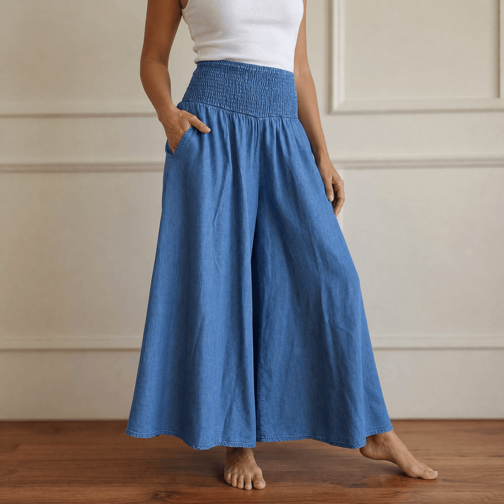 Palazza – Smocked Waist Wide Leg Palazzo Pants