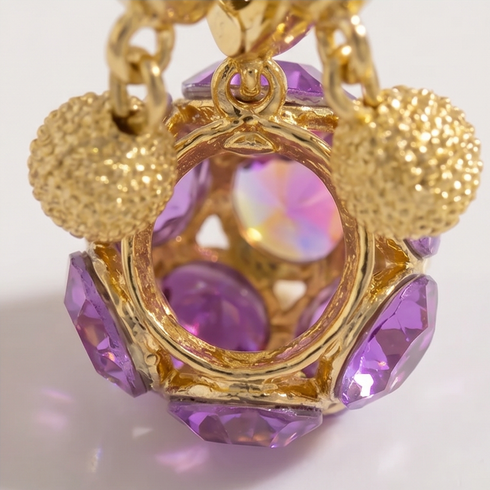 Violetta – Romantic Amethyst Crystal Earrings for Her