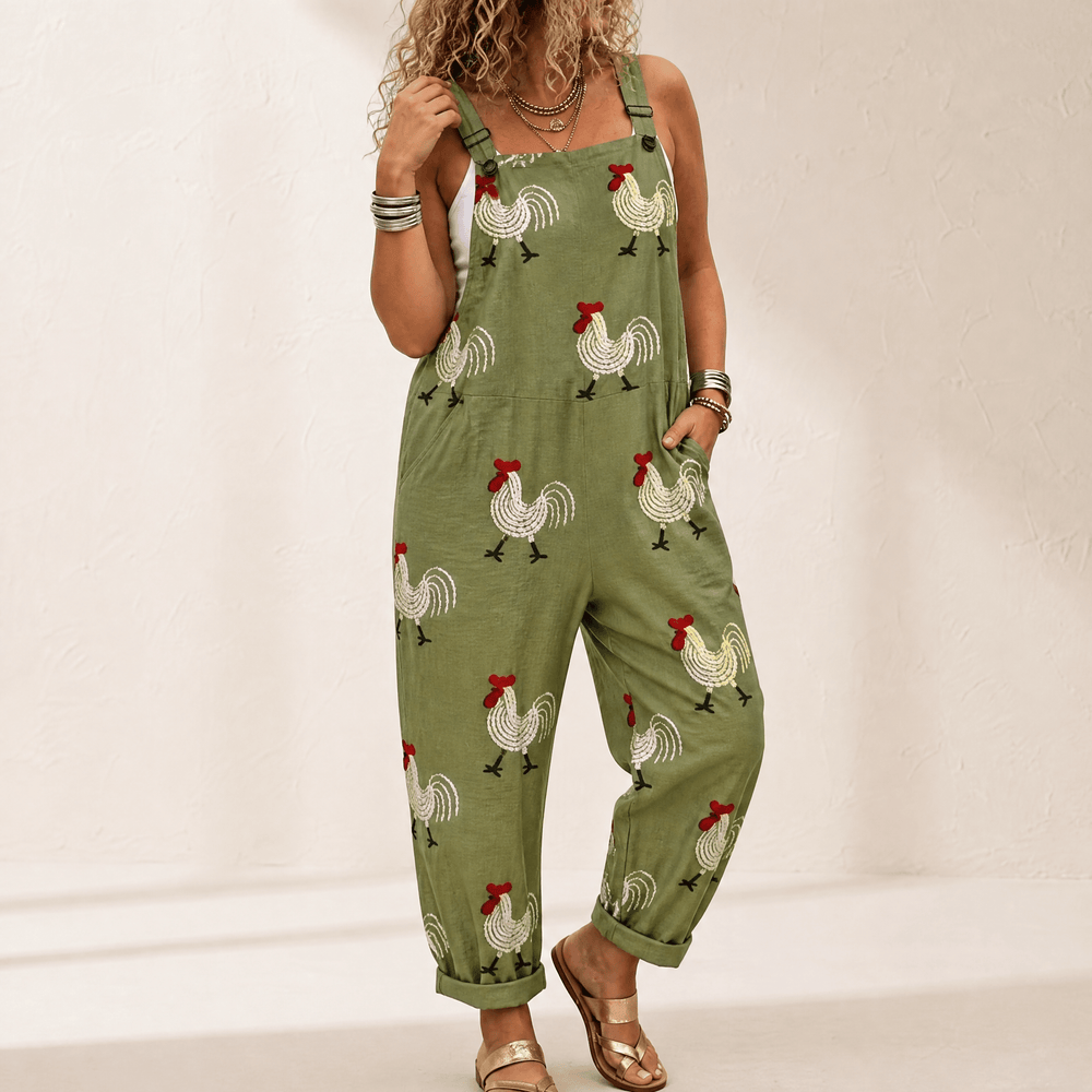 QueenBee – Women's Artisan Print Plus-Size Overall