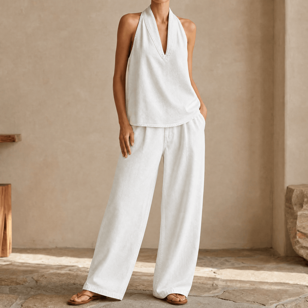 Rivella – Washed Denim Two Piece Summer Set